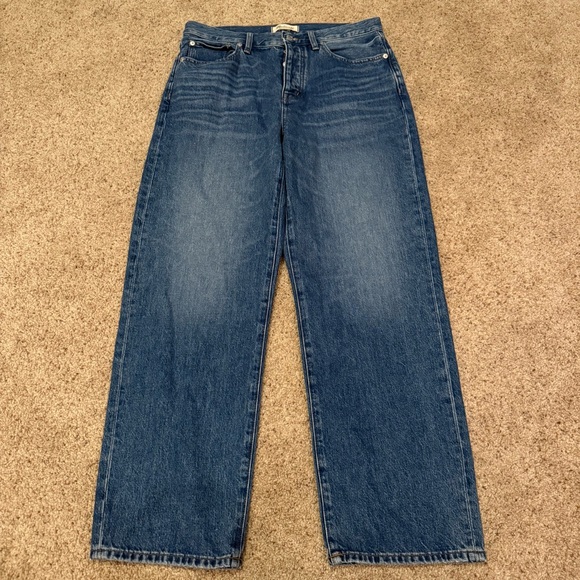 Madewell Low Slung Straight Jeans in Palmina Wash Size 28 - Picture 3 of 5